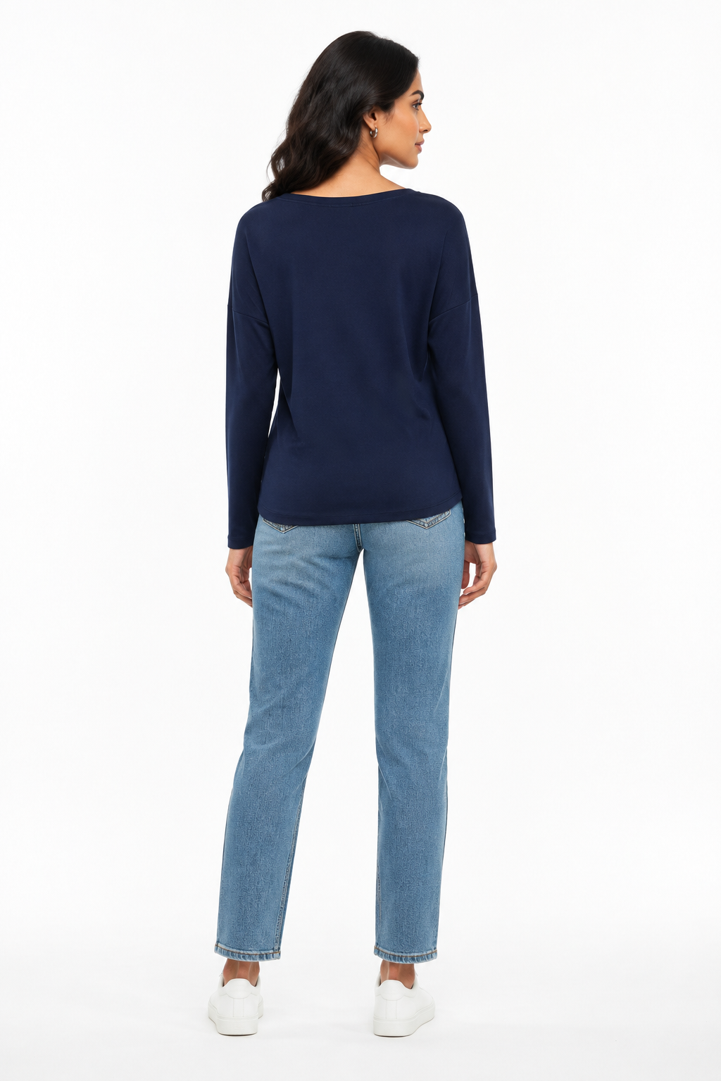 Navy Blue Women's Top - Back View