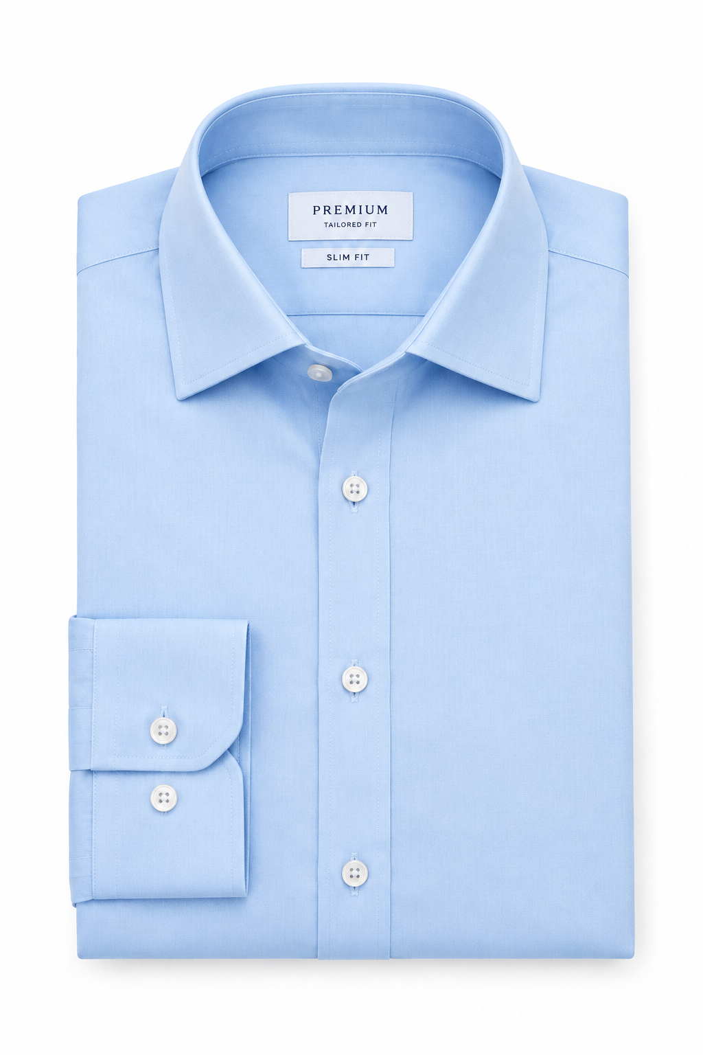 Light Blue Men's Shirt - Flat Lay