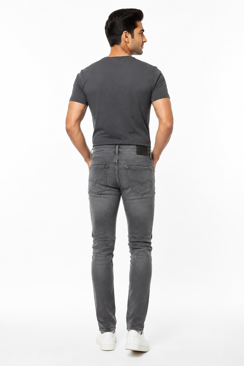 Grey Men's Jeans - Back View