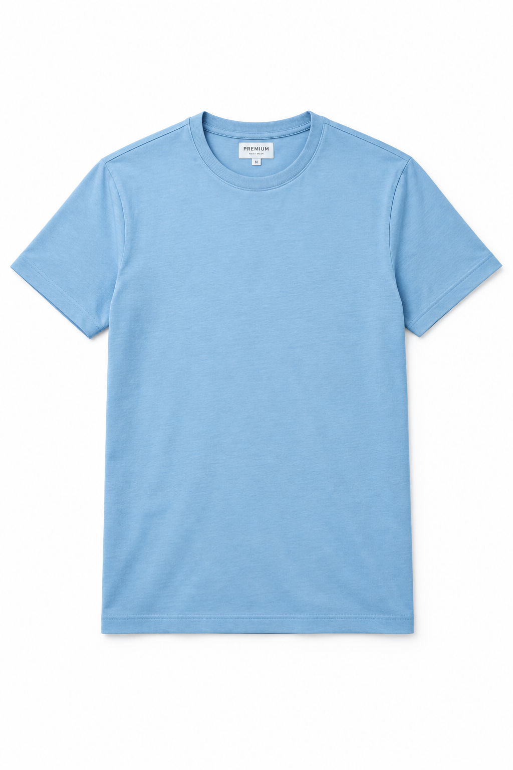Light Blue Men's T-Shirt - Flat Lay