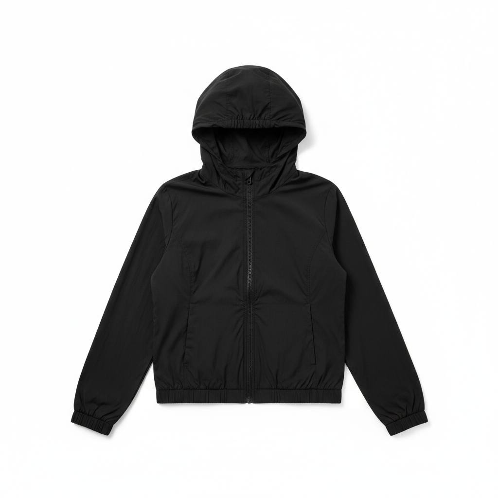 Women's Windbreaker Black - Studio Shot