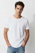 White men's t-shirt - front white background