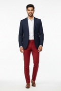 Red men's trouser - front white background