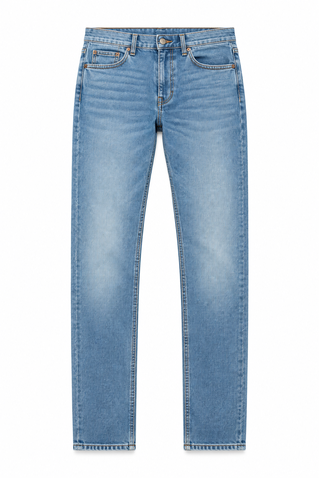 Light Blue Men's Jeans - Flat Lay