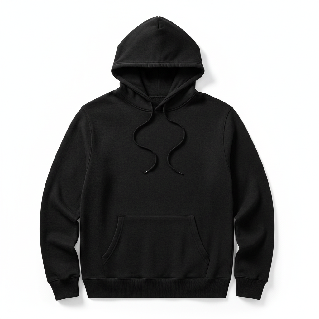 Men's Hoodie Black - Studio Shot