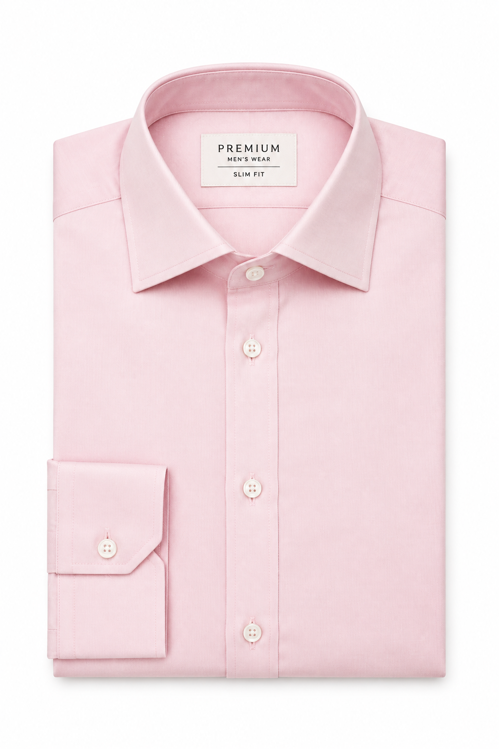 Pink Men's Shirt - Flat Lay