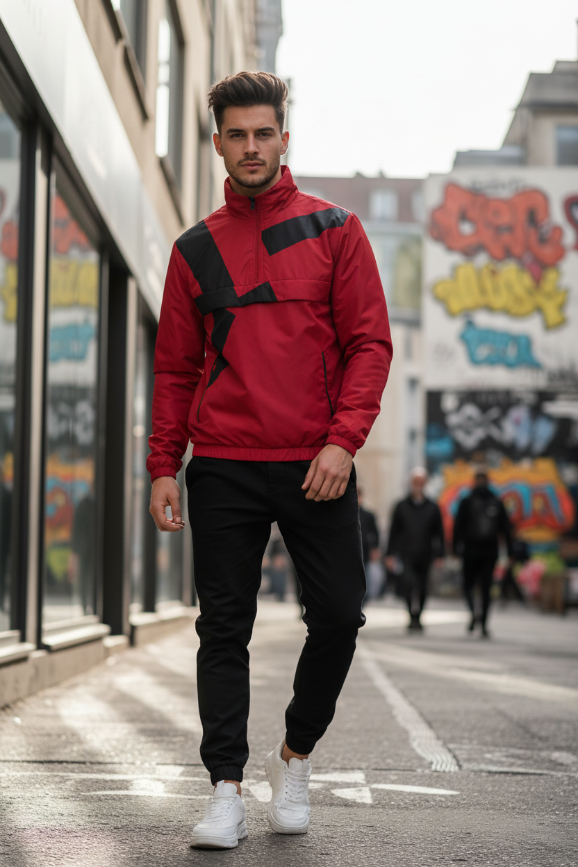 Men's Windbreaker Red - Lifestyle 1