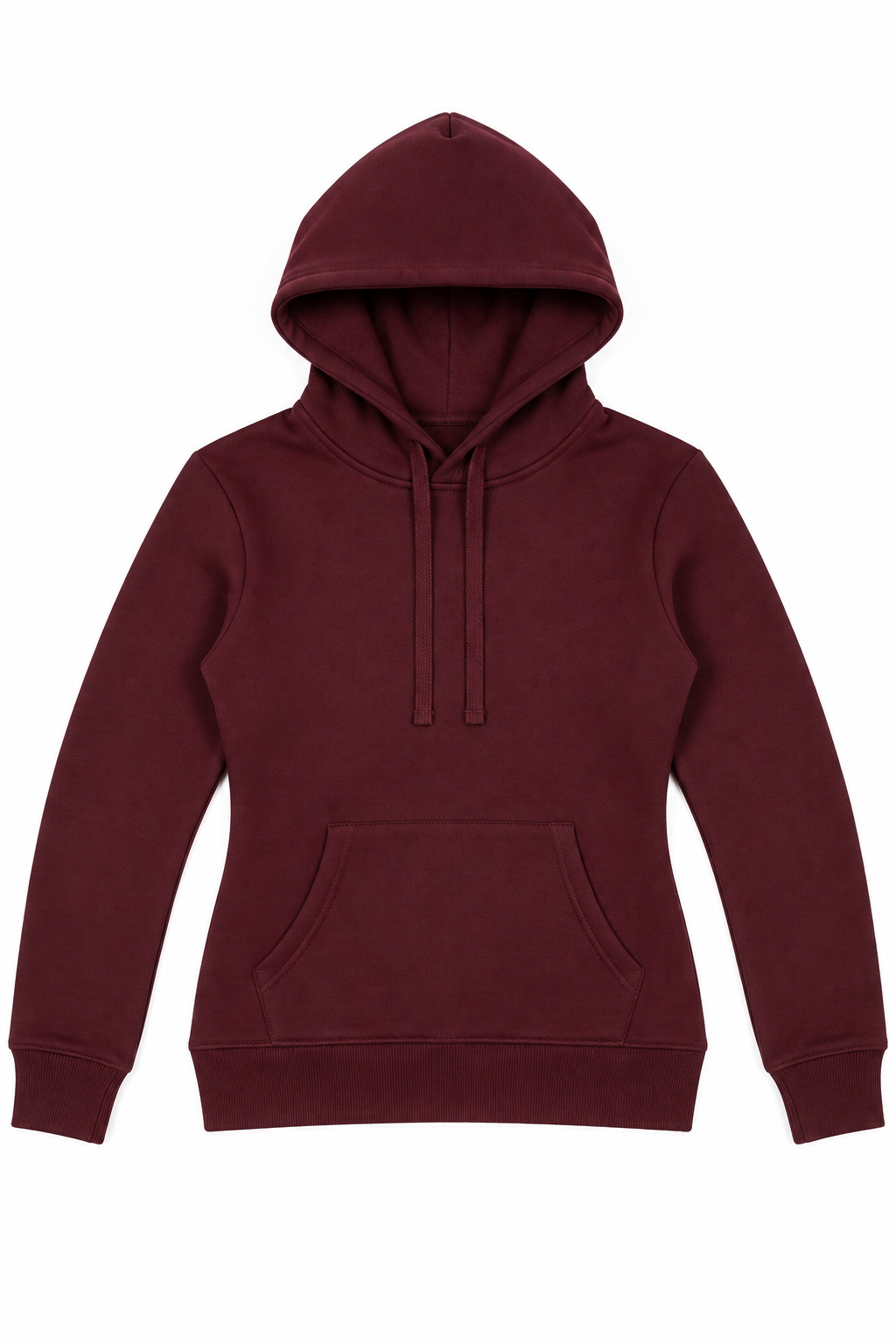 Women's Hoodie Maroon - Flat Lay