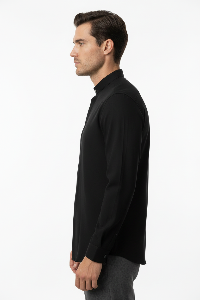 Black full sleeve shirt - left side