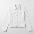 Women's Denim Jacket White - Studio Shot