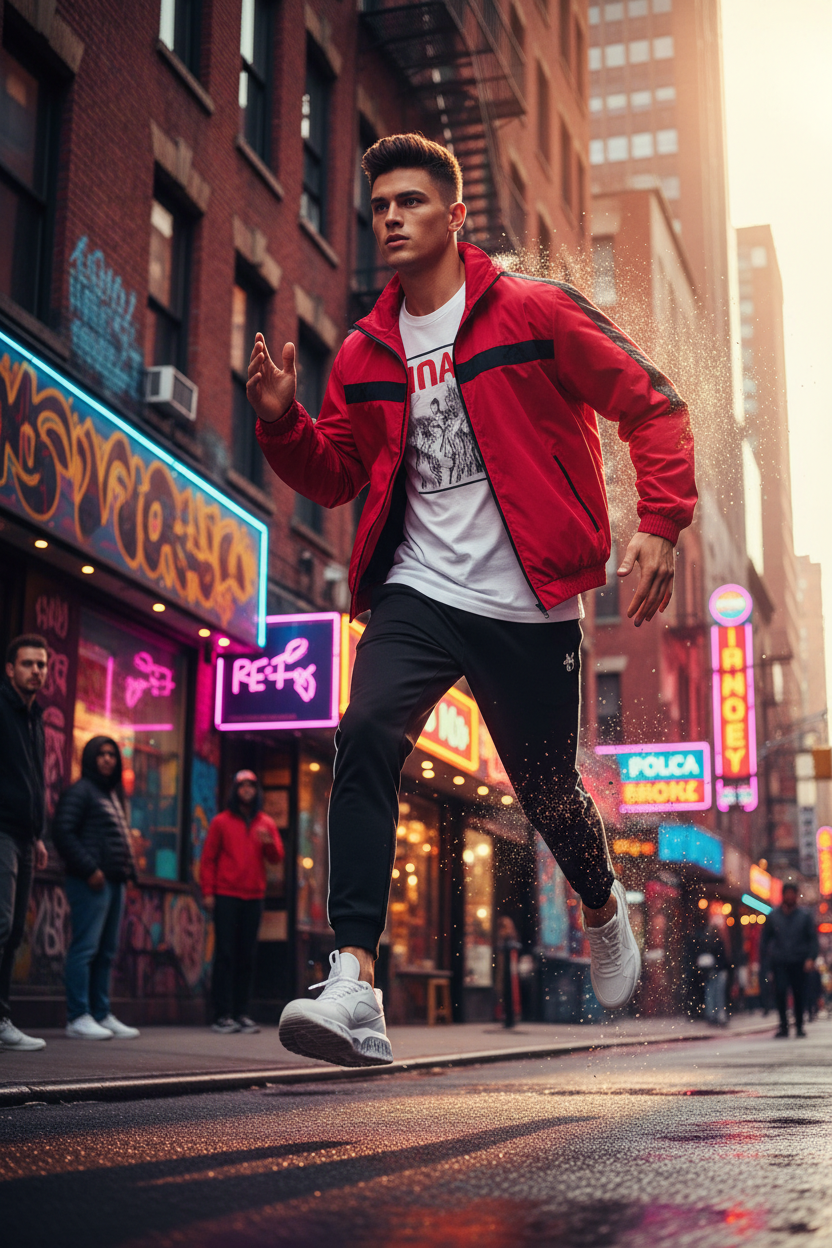 Men's Windbreaker Red - Lifestyle 2