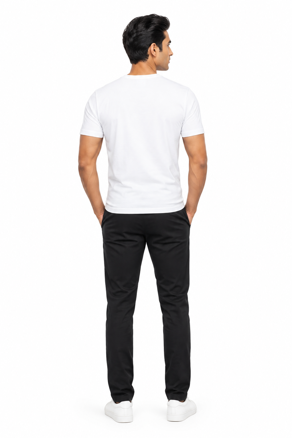 White Men's T-Shirt - Back View