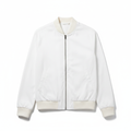 Men's Casual Bomber Jacket White - Studio Shot