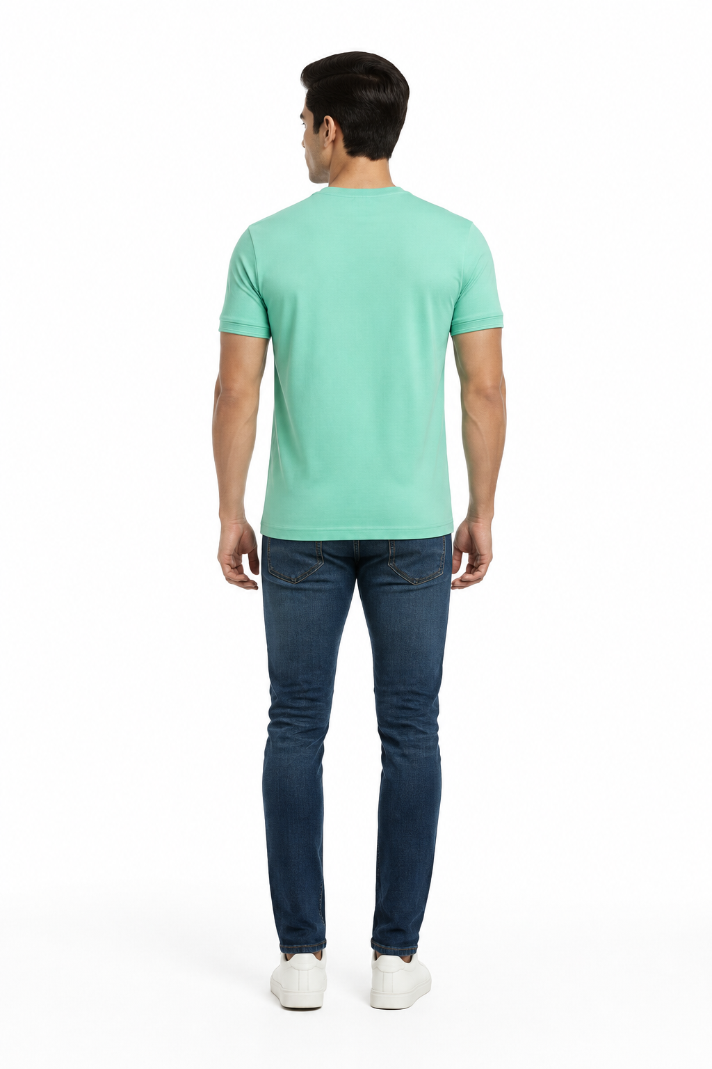 Mint Green Men's T-Shirt - Back View