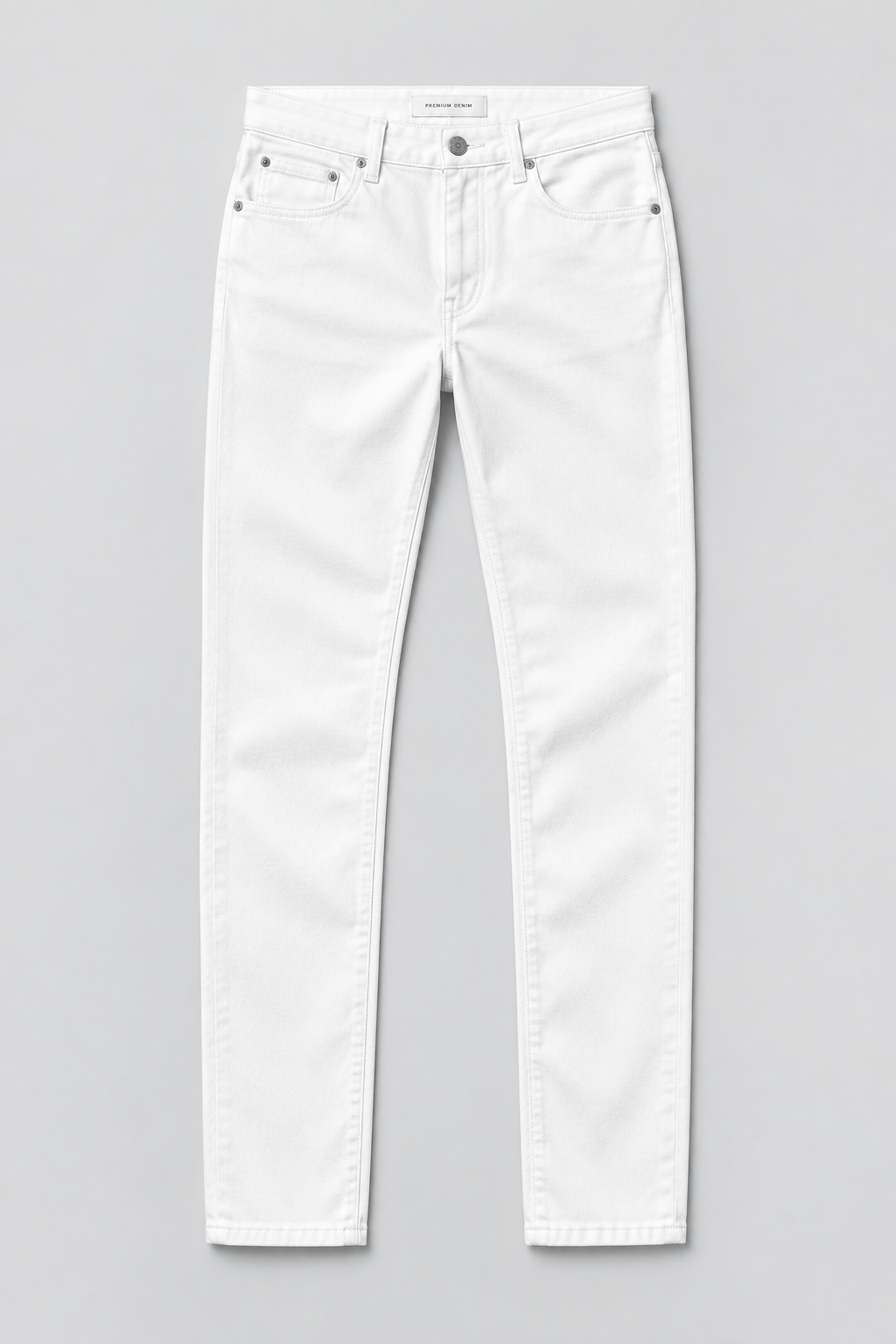 White Men's Jeans - Flat Lay