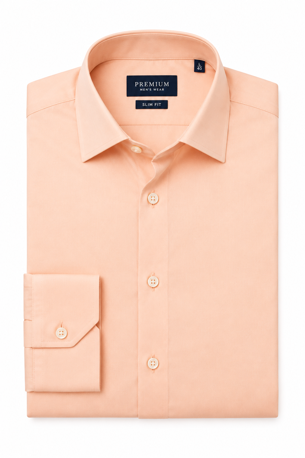 Peach Men's Shirt - Flat Lay