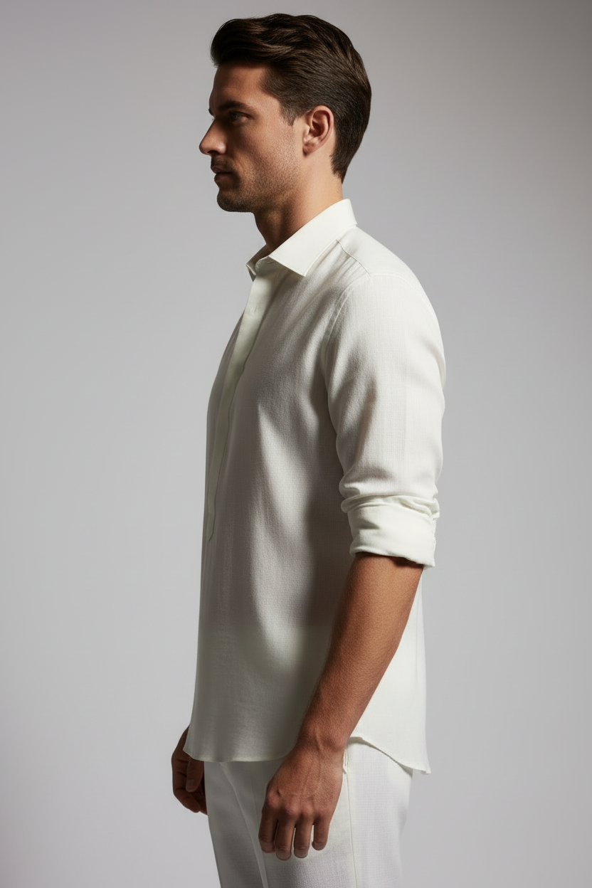 Off-white cream full sleeve shirt - studio left