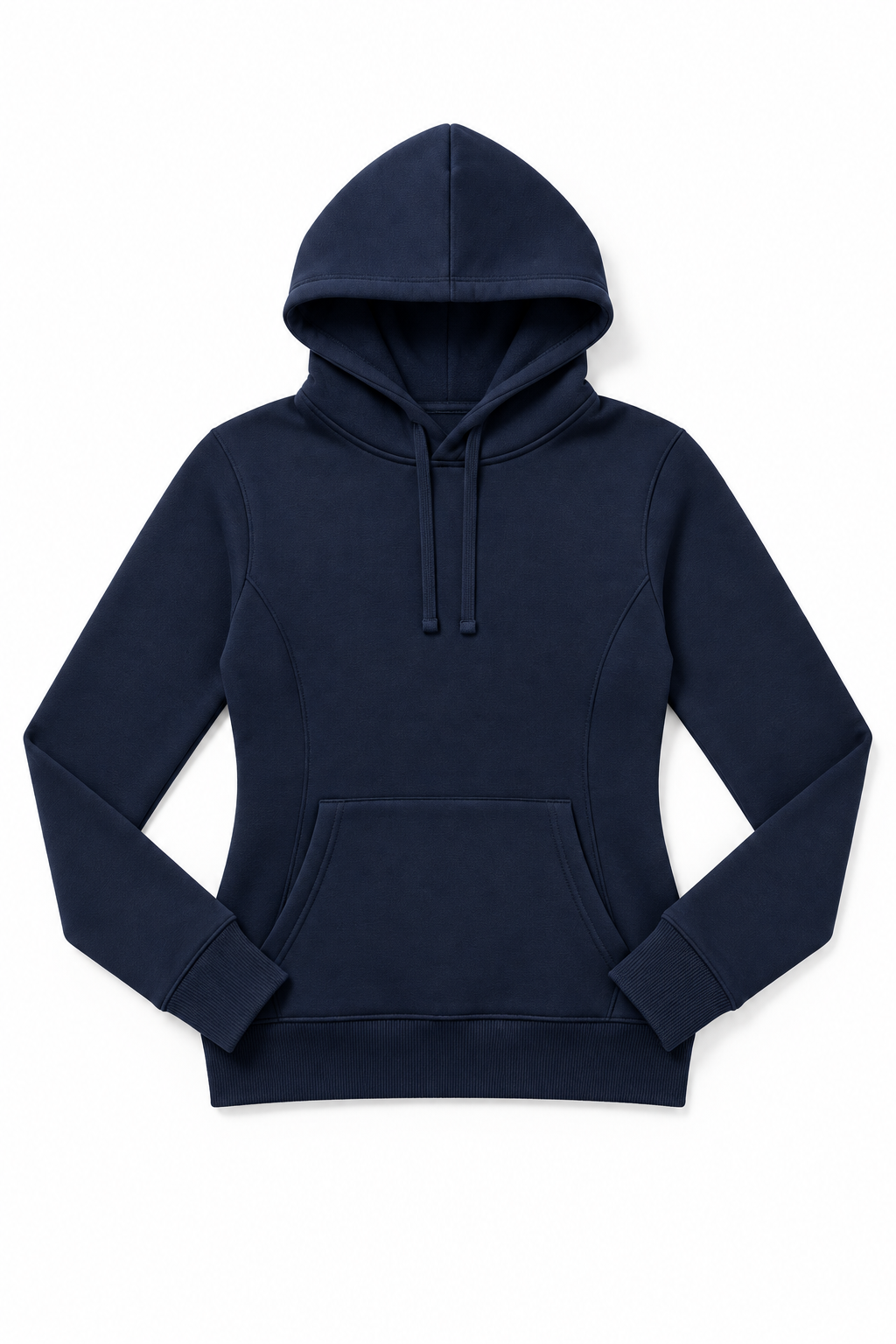 Women's Hoodie Navy Blue - Flat Lay