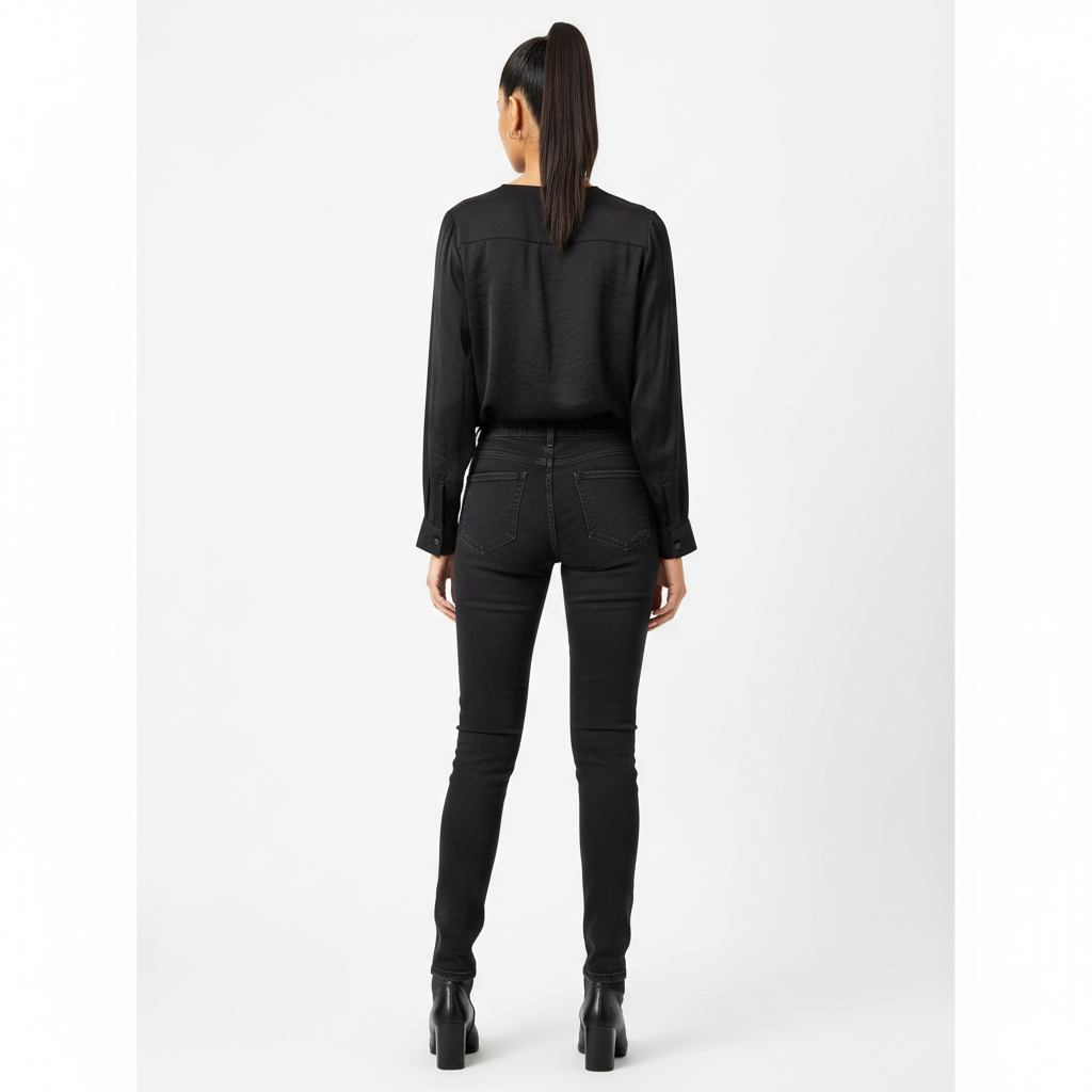 Black Women's Jeans - Back