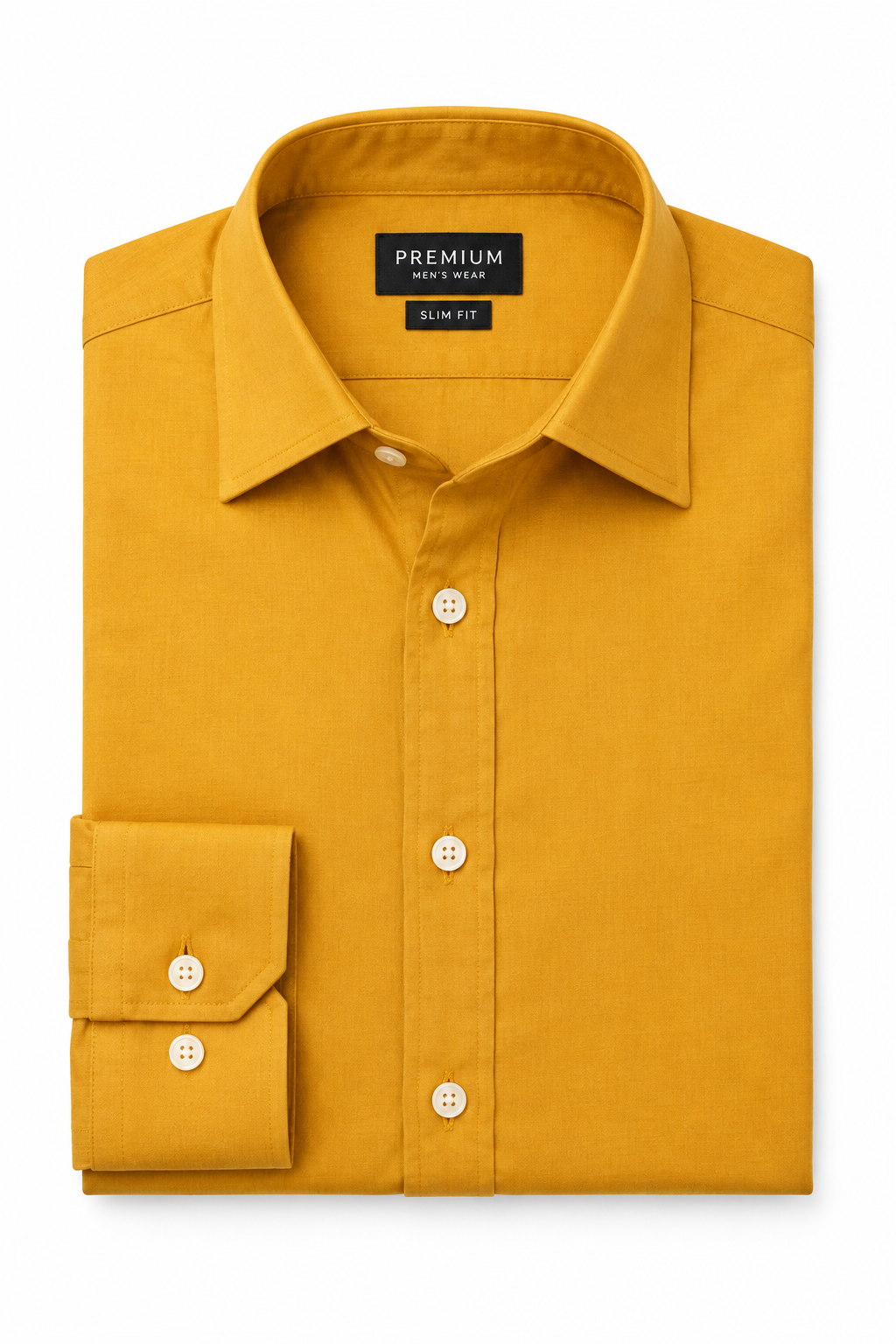 Yellow Men's Shirt - Flat Lay