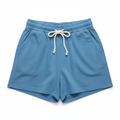 Women's Casual Cotton Shorts Blue - Studio Shot