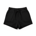 Women's Casual Cotton Shorts Black - Studio Shot