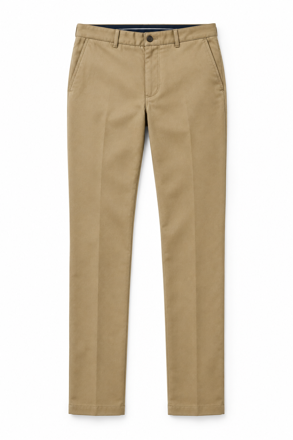 Khaki Men's Trousers - Flat Lay