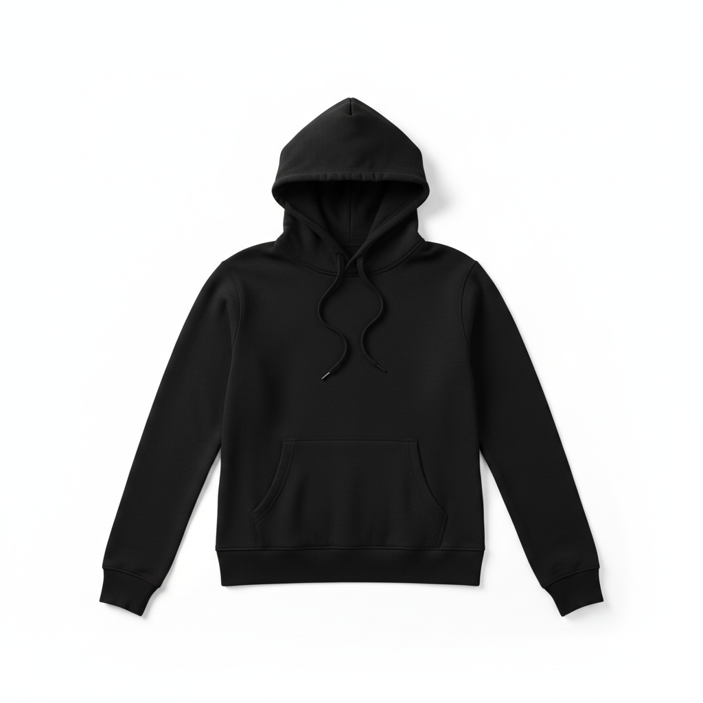 Women's Hoodie Black - Studio Shot