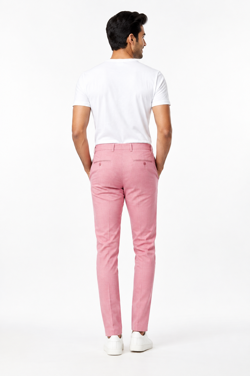 Pink Men's Trouser - Back View