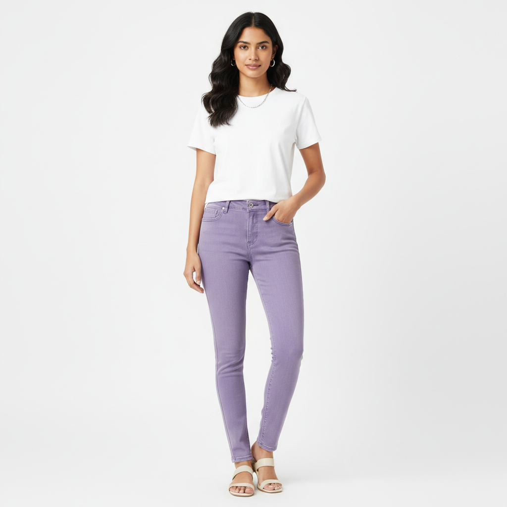 Lavender Women's Jeans - Front