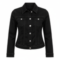 Women's Denim Jacket Denim Black - Studio Shot