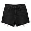 Women's Denim Shorts Black - Studio Shot