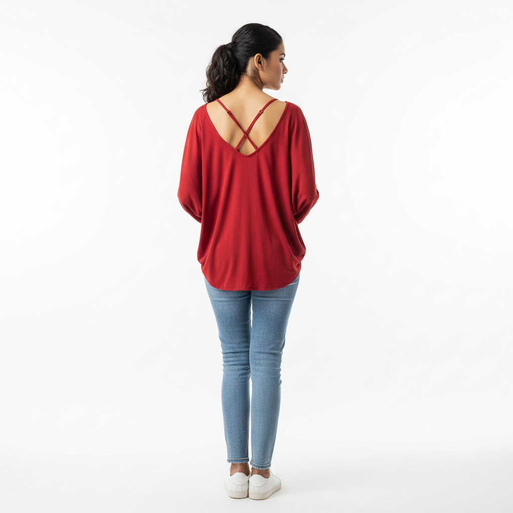 Red Women's Top - Back