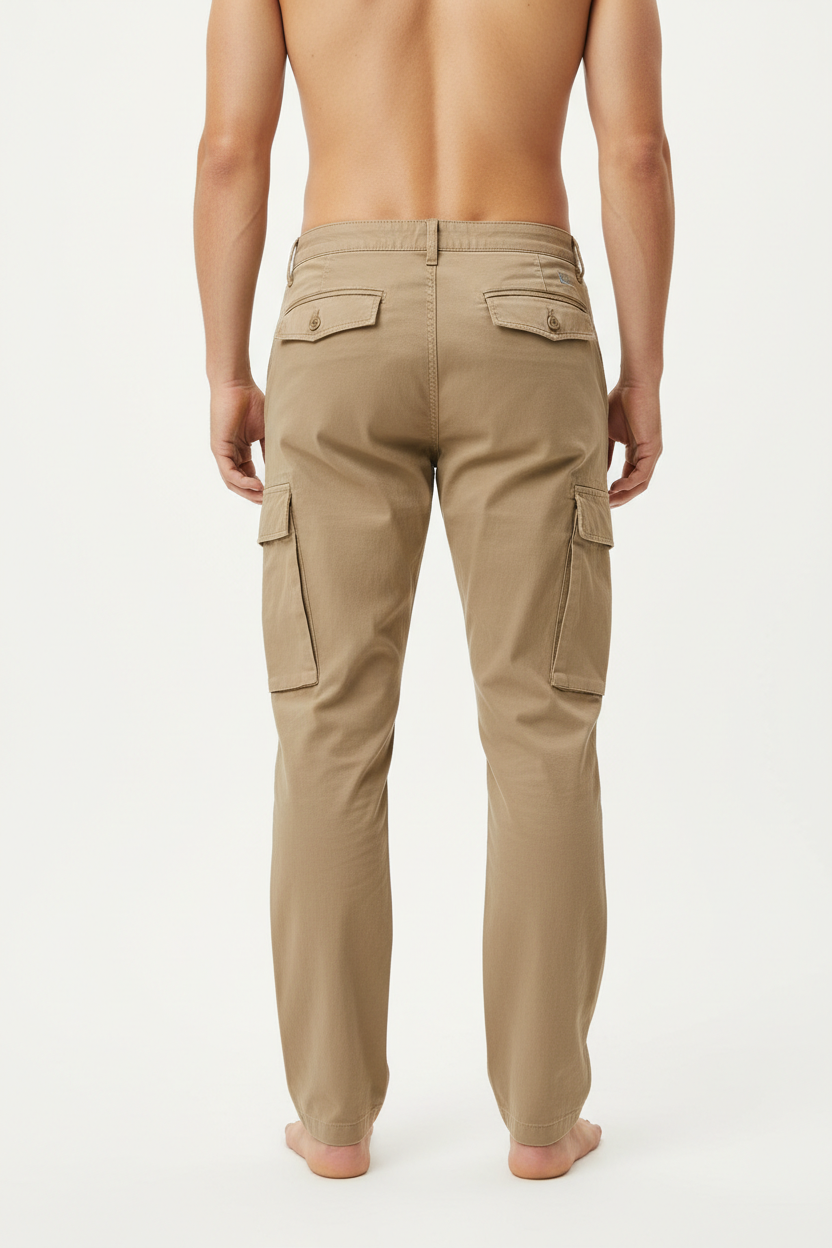 Urban Cargo Pants Khaki - Back View