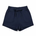 Women's Casual Cotton Shorts Navy - Studio Shot