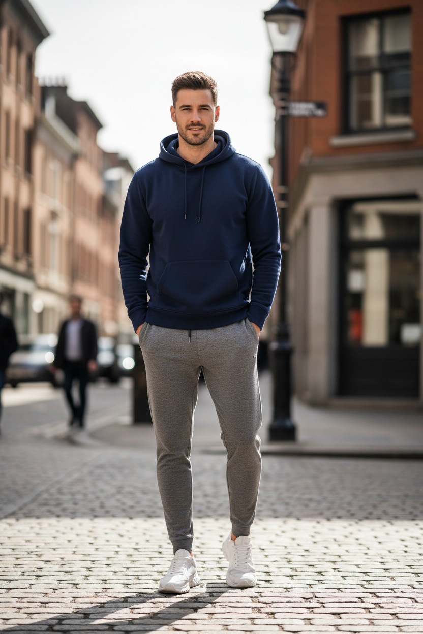 Men's Hoodie Navy Blue - Lifestyle 1