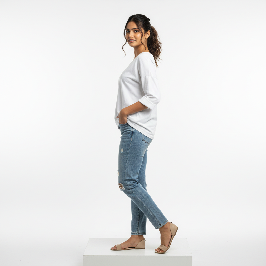 White Women's Top - Side