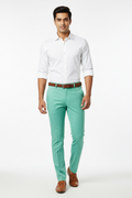 Mint green men's trouser - front white background