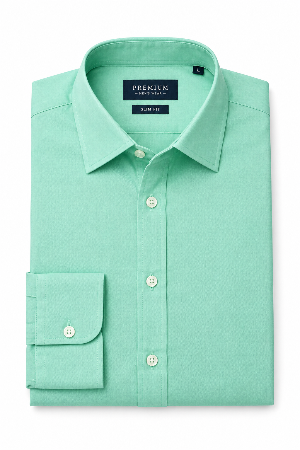 Mint Green Men's Shirt - Flat Lay