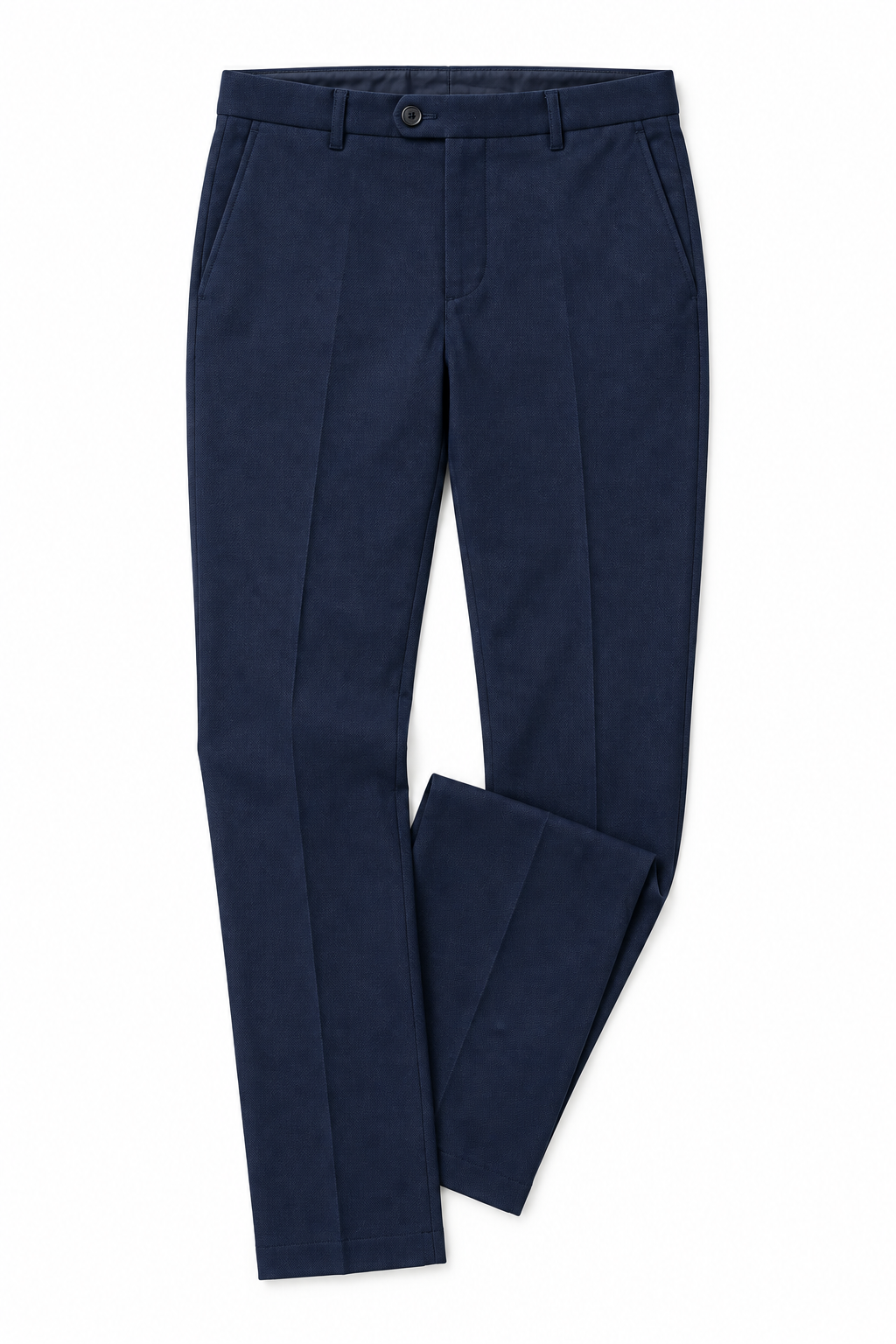 Navy Blue Men's Trousers - Flat Lay