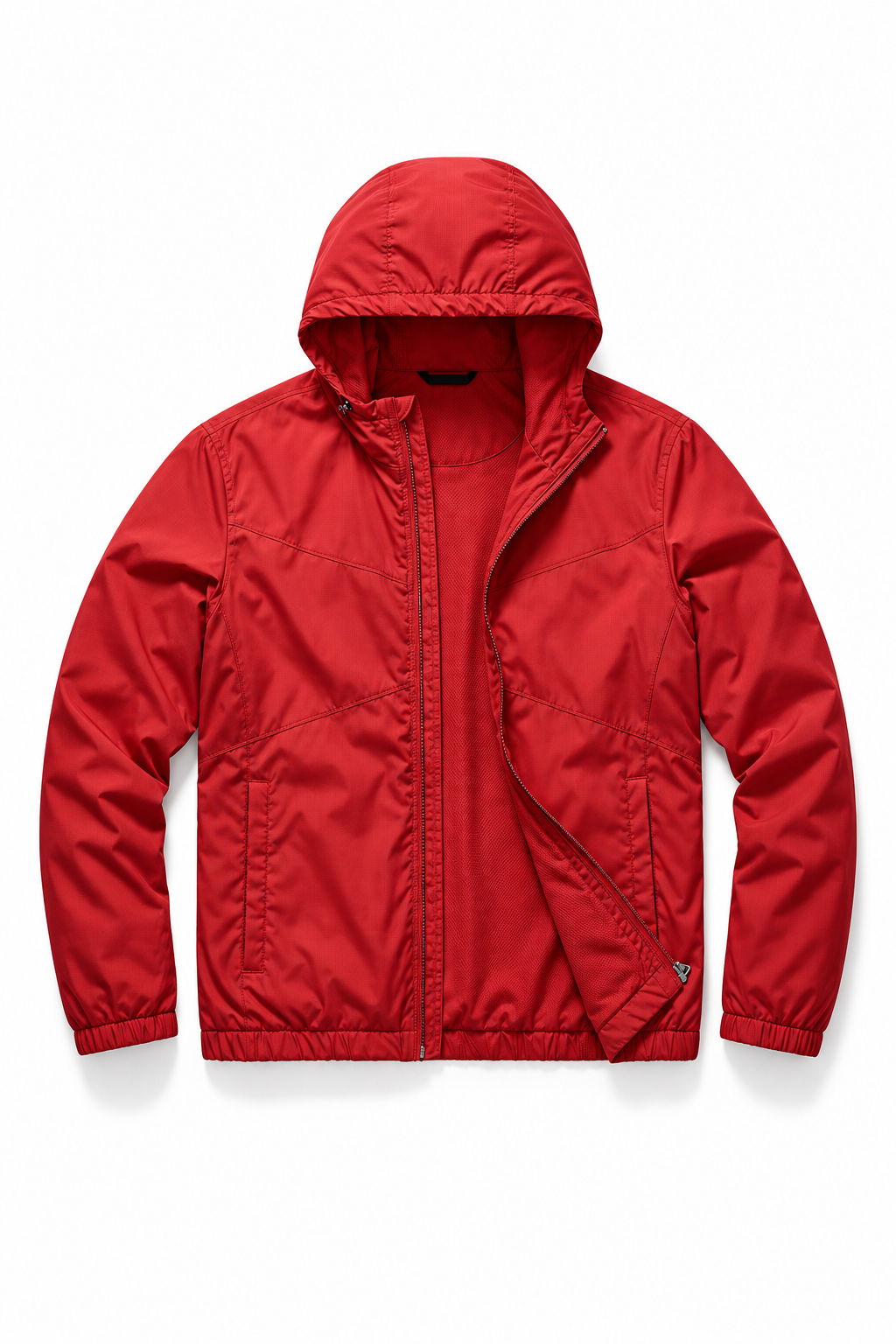 Men's Windbreaker Red - Flat Lay