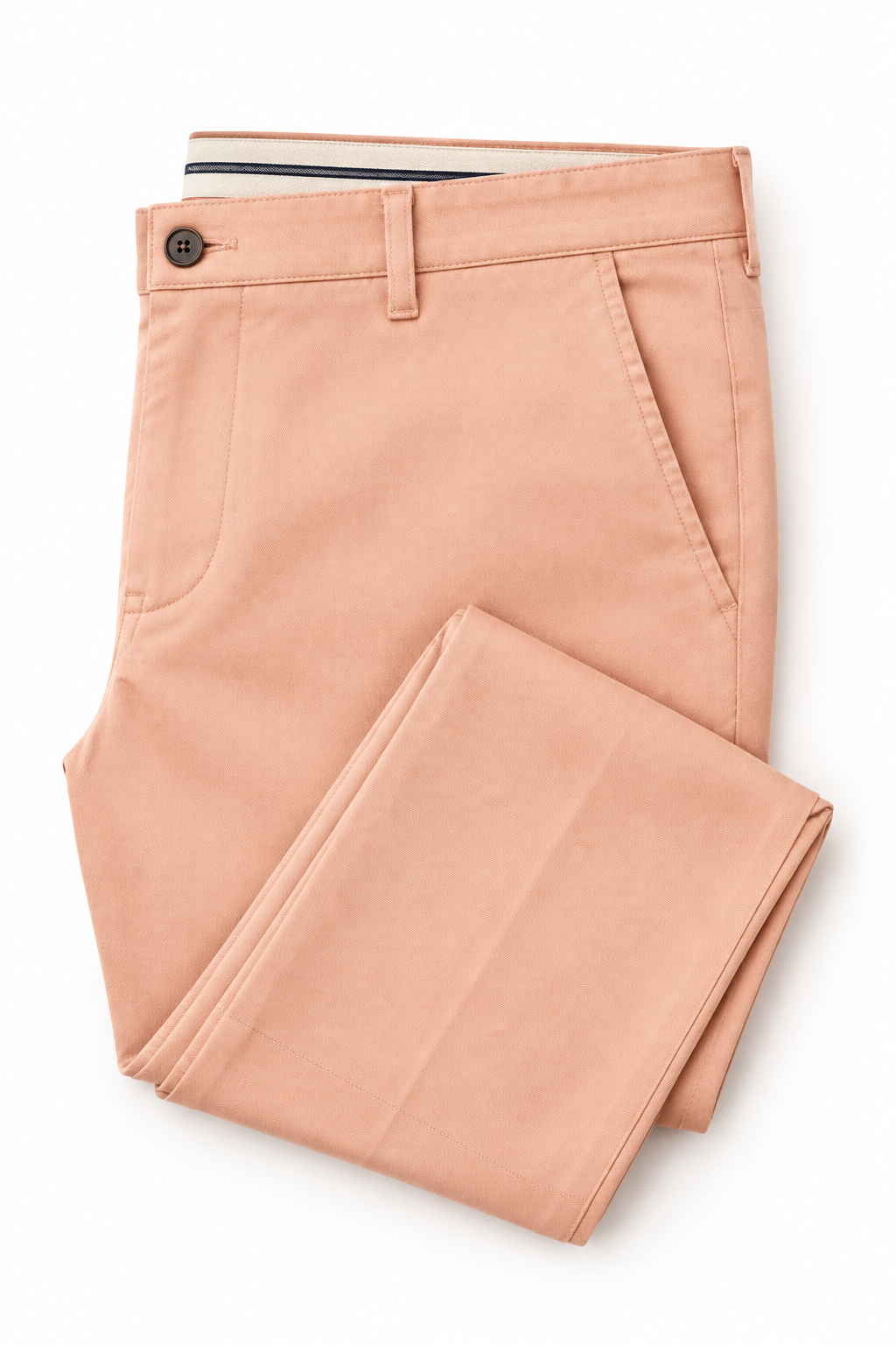 Peach Men's Trouser - Flat Lay Detail