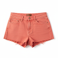 Women's Denim Shorts Coral - Studio Shot