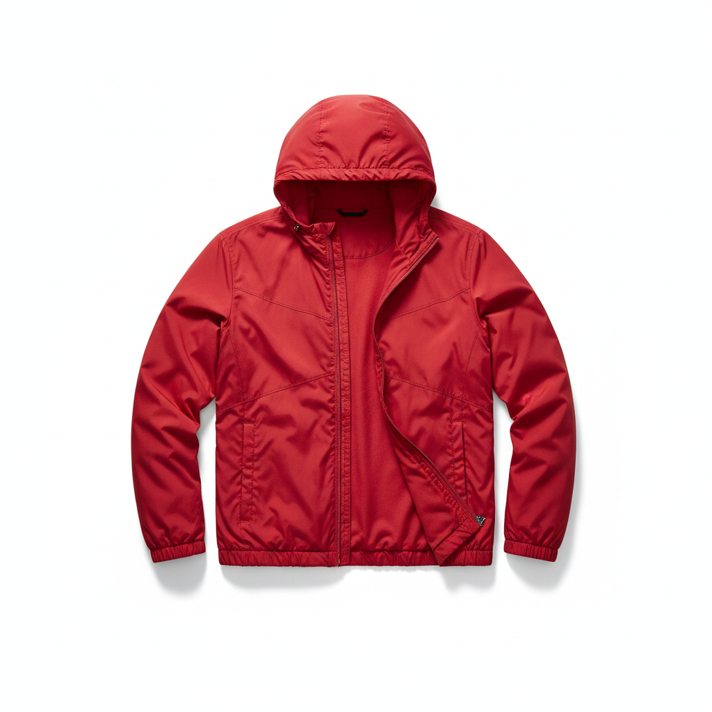 Men's Windbreaker Red - Studio Shot