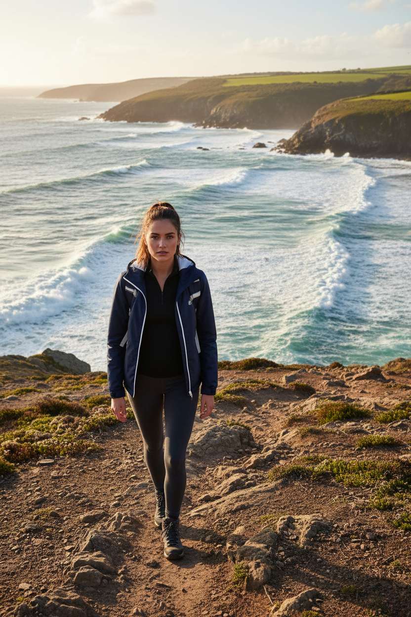 Women's Windbreaker Navy Blue - Lifestyle 2