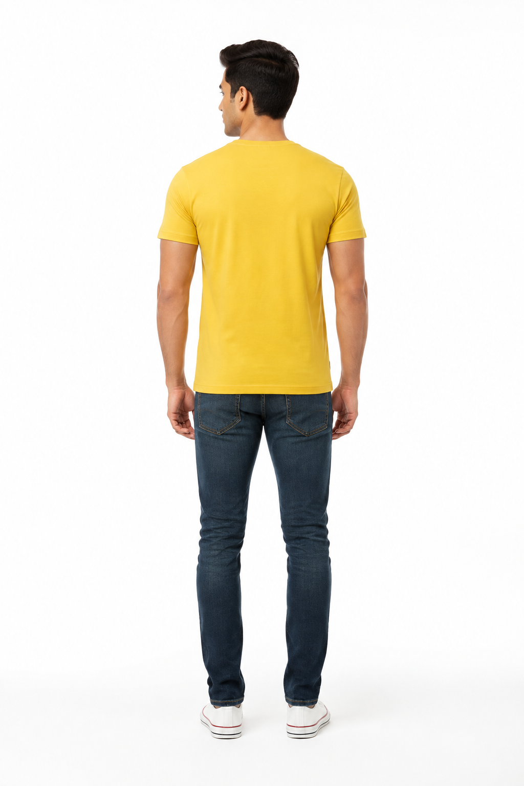 Yellow Men's T-Shirt - Back View