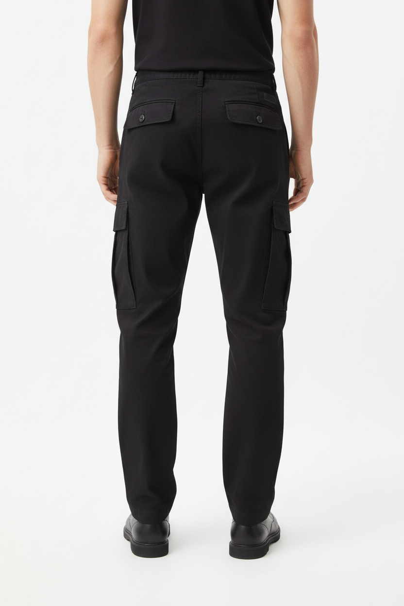 Urban Cargo Pants Black - Back View