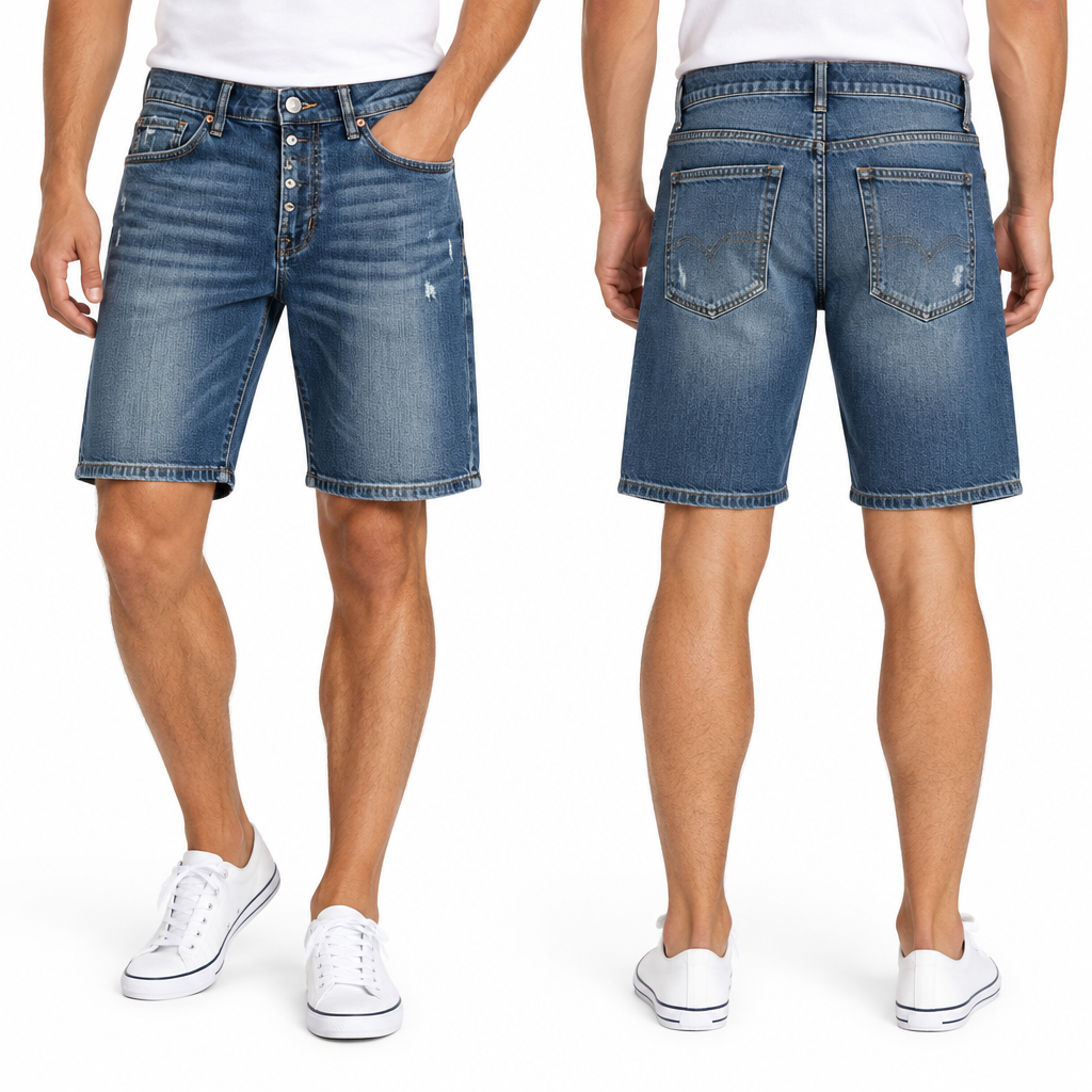 Men's Denim Shorts - Back