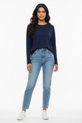 Navy Blue Women's Top - Front
