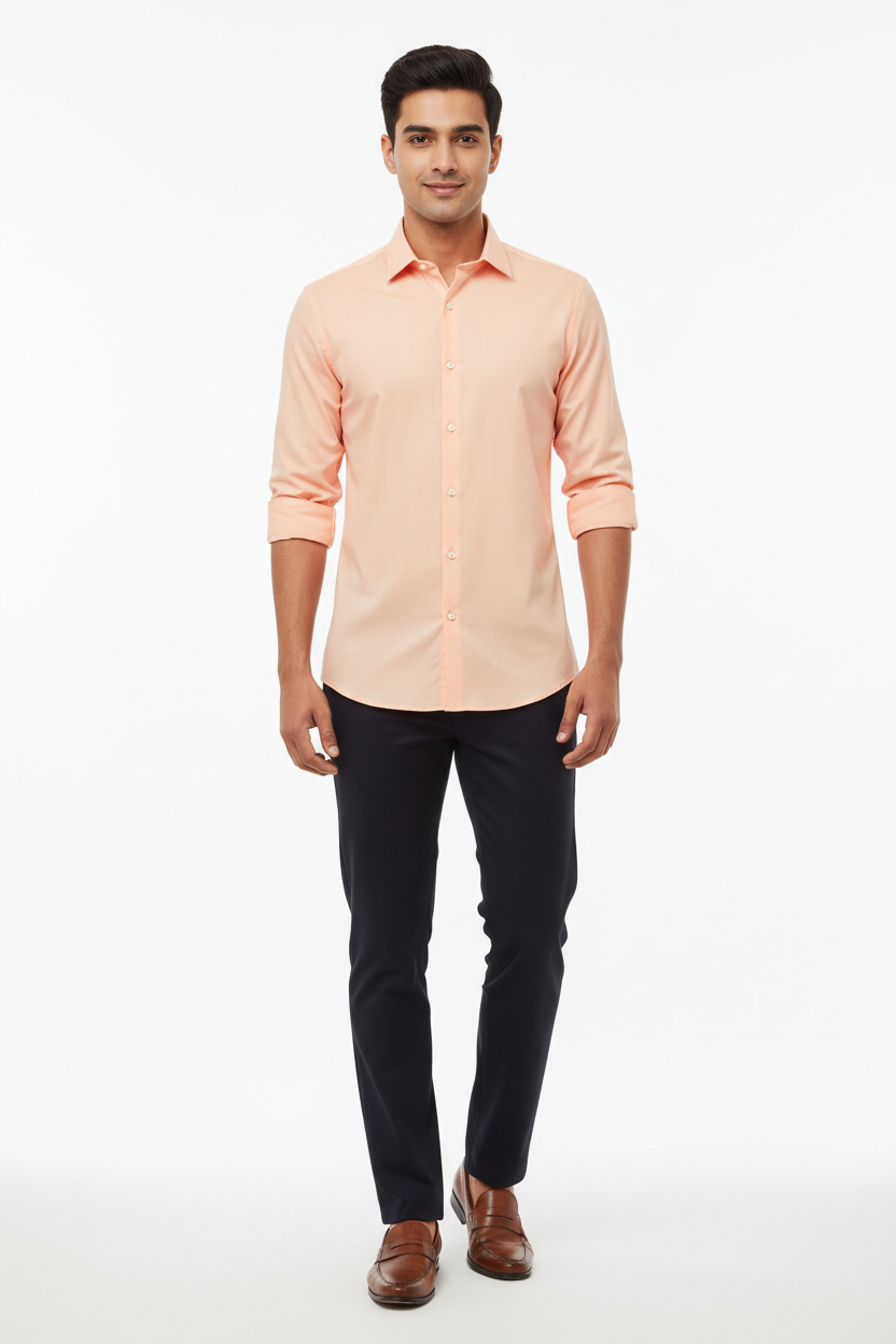 Peach Men's Shirt